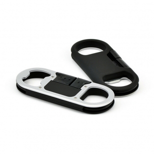 Sleutelhanger met Lightning kabel en flesopener