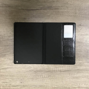 iPad Mini 1/2/3 book case met pasjesruimte - zwart