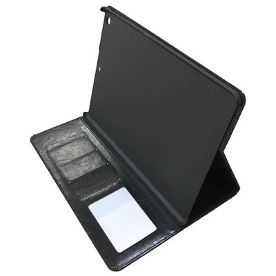 iPad Mini 1/2/3 book case met pasjesruimte - zwart