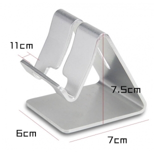 Aluminium smartphone standaard zilverkleurig