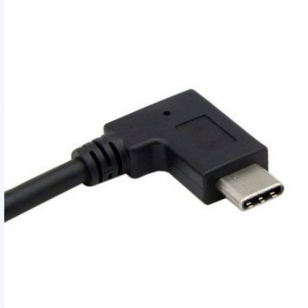 Haakse USB-C 3.1 naar USB 3.0 kabel 1 meter zwart