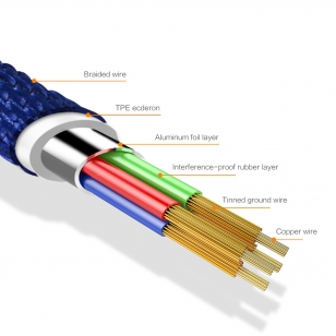 Baseus Yiven nylon Lightning kabel 1,2 meter zwart