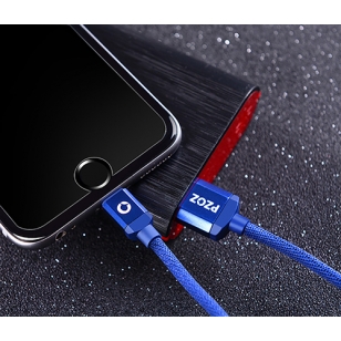 PZOZ nylon Lightning kabel 1 meter roze