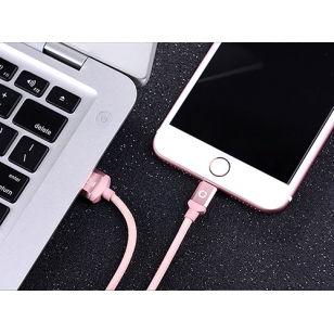 PZOZ nylon Lightning kabel 1 meter roze