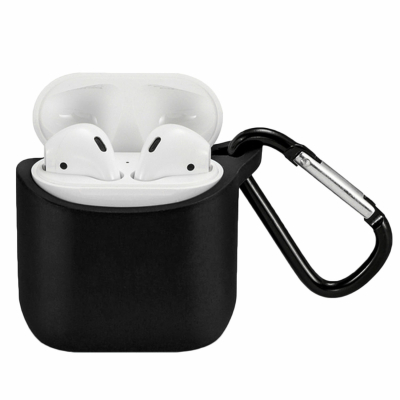 Siliconen beschermhoes voor AirPods 1 en 2 oplaadcase zwart