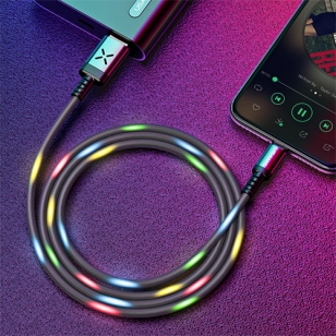 Usams Lightning kabel met geluidsgevoelig LED effect