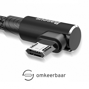 Baseus haakse omkeerbare micro USB kabel 50 centimeter