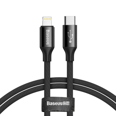 Baseus nylon Lightning naar USB-C PD kabel 2 meter