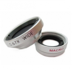 Lenzenset voor telefoon magnetisch - groothoek en macro