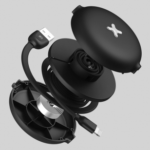 Lightning naar USB kabel oprolbaar roze