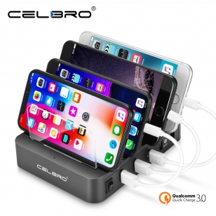 4 USB laadstation hub voor smartphones en tablets