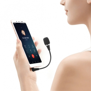 Microfoon met 3,5 mm mini jack aansluiting haaks flexibel