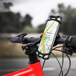 Siliconen telefoonhouder voor fietsstuur