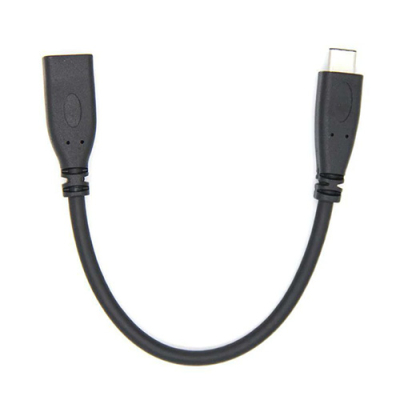 USB-C verlengkabel 30 centimeter zwart PD