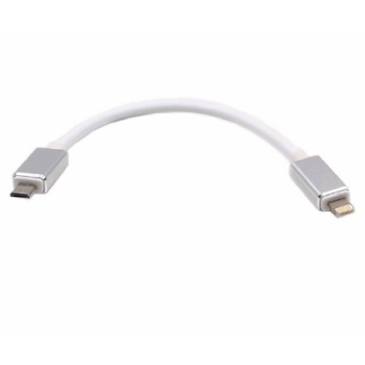 Lightning naar micro USB kabel 18 cm