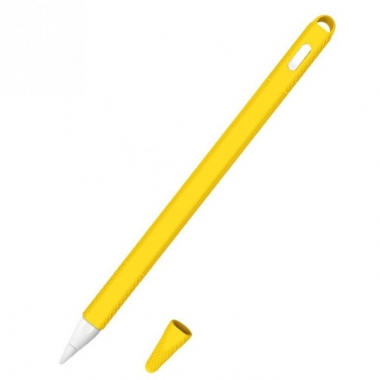 Siliconen huls en puntbeschermer voor Apple Pencil 2 geel
