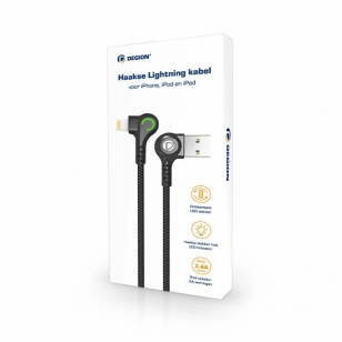 Degion nylon haakse Lightning kabel 1 meter
