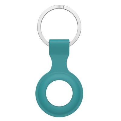 Groene siliconen sleutelhanger voor AirTag