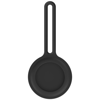 Zwarte siliconen houder voor AirTag