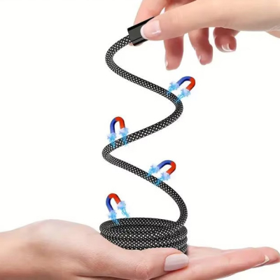 Lightning naar USB-C kabel - magnetisch oprolbaar - 1 meter